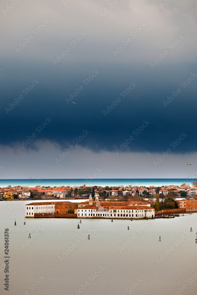 Naklejka premium View on San Servolo, Venice