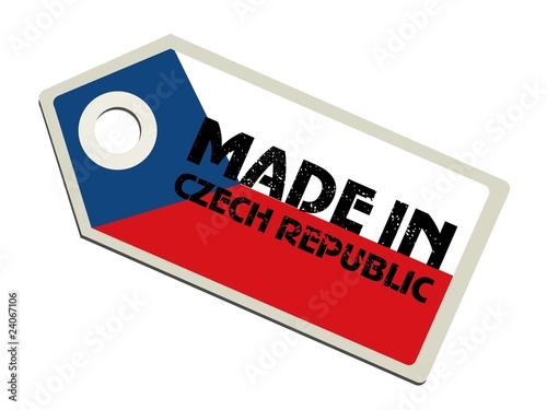 vector label Made in the Czech Republic