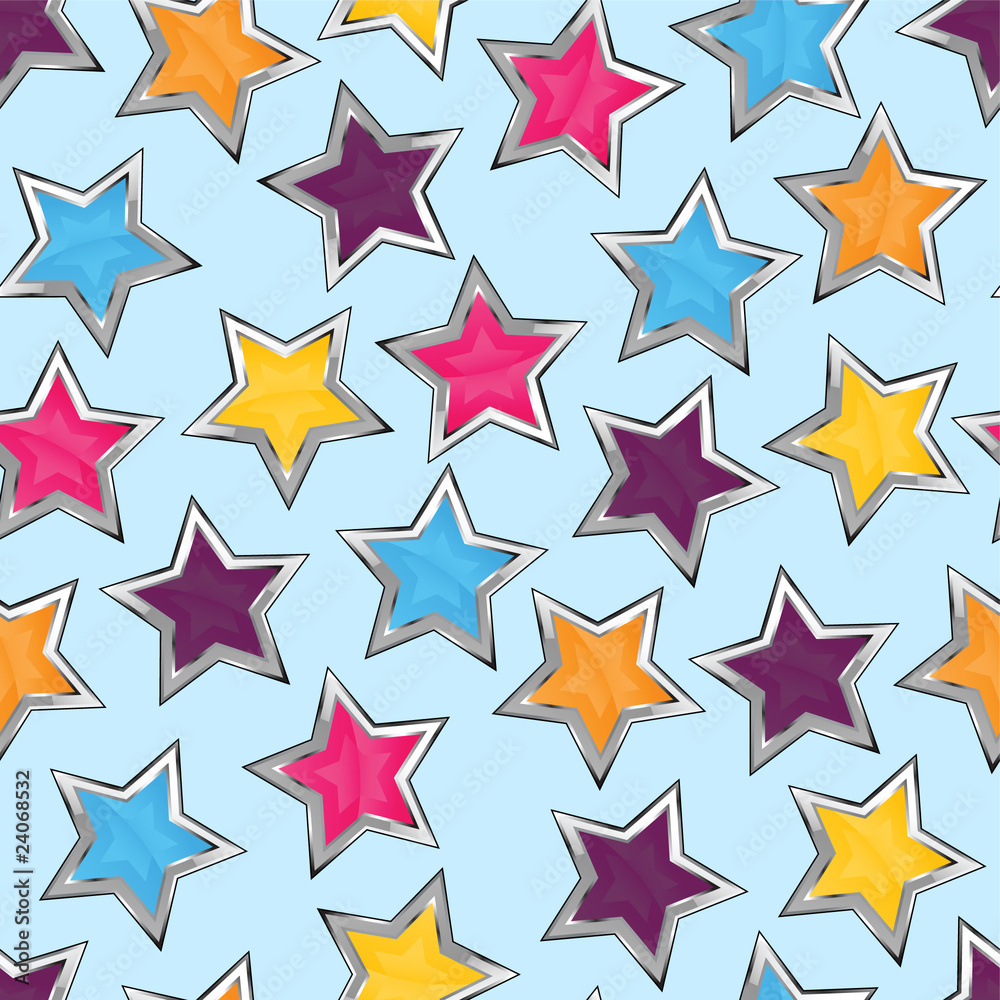 Obraz premium Shiny stars seamless pattern