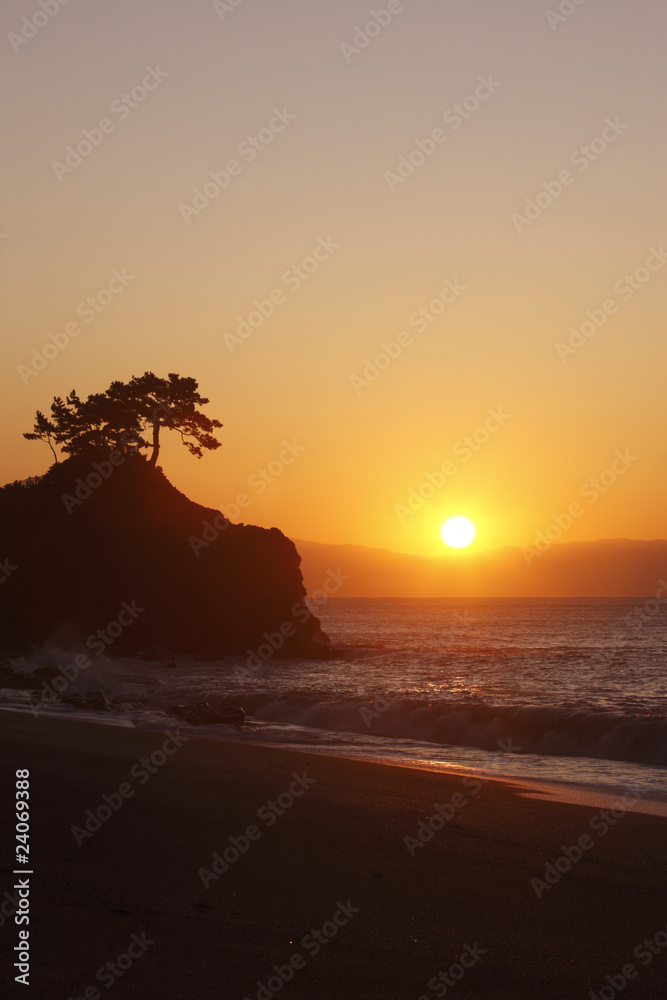 桂浜の朝日