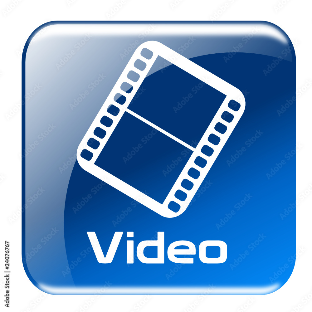 Button  Video blau