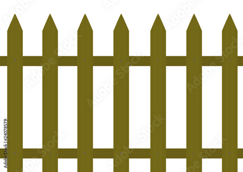 Wooden fence