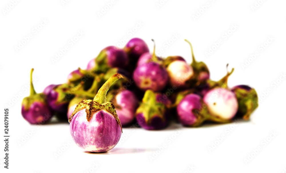 Group of small Egg-plants. Aubergine. Group of small Egg-plants. Aubergine.