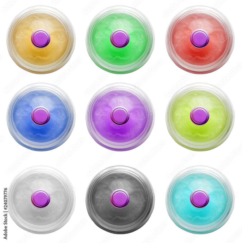 Real glass button set 2 | Isolated Real glass button set 2 | Isolated