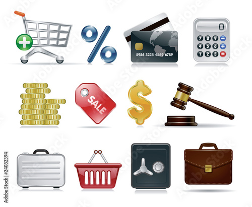 Online Shopping Store 3D icons