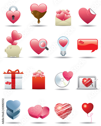 3D love icons | Valentine Day