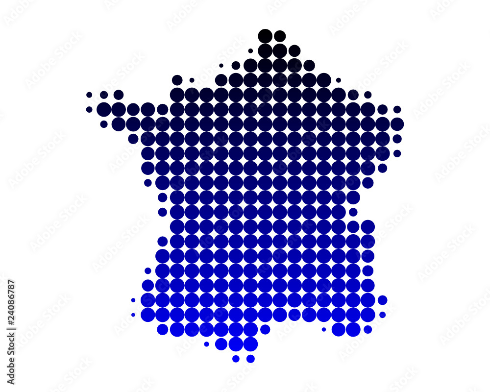 Fototapeta premium Karte von Frankreich