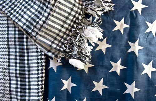 Photos America and the Middle East. American flag.