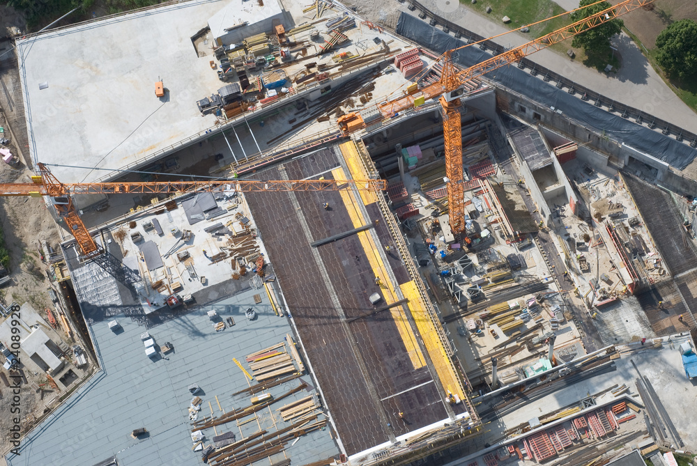Aerial View of a Construction Site