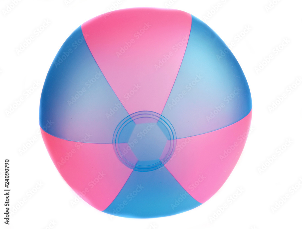 Obraz premium Beach ball on white background