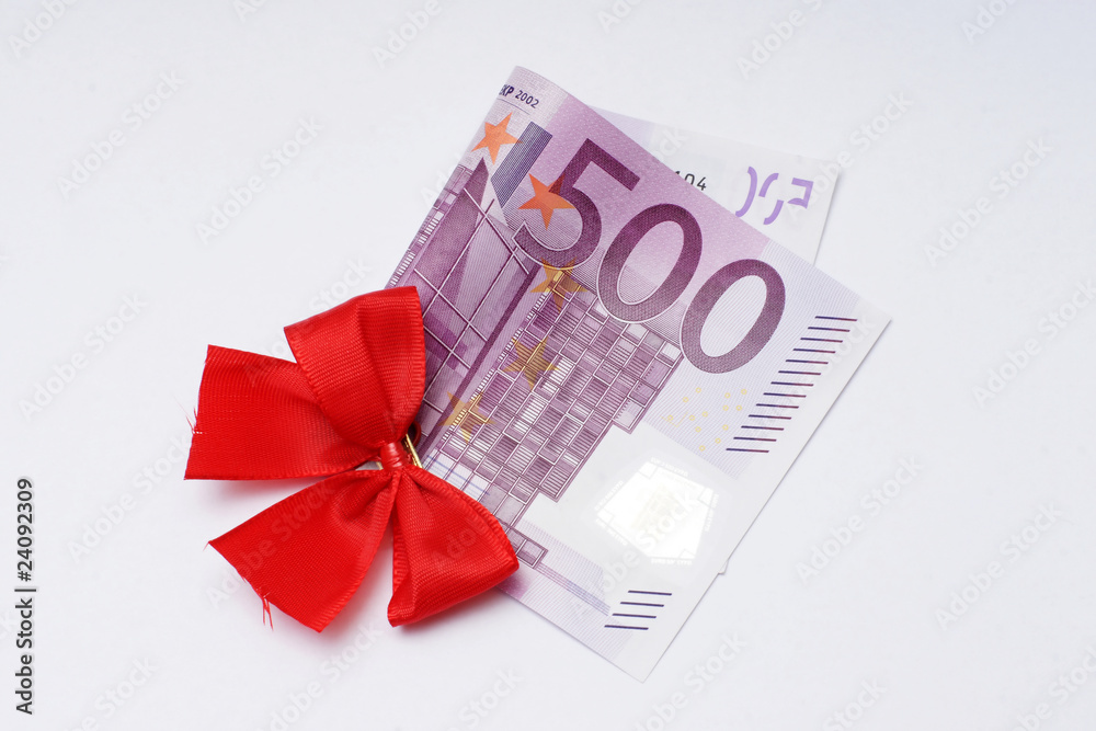 500 euro schein mit schleife Stock Photo Adobe Stock