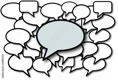 Talk in speech bubbles social media