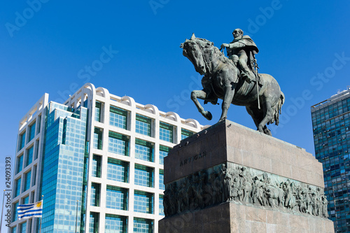 Statue of General Artigas in Plaza Independencia, Montevideo