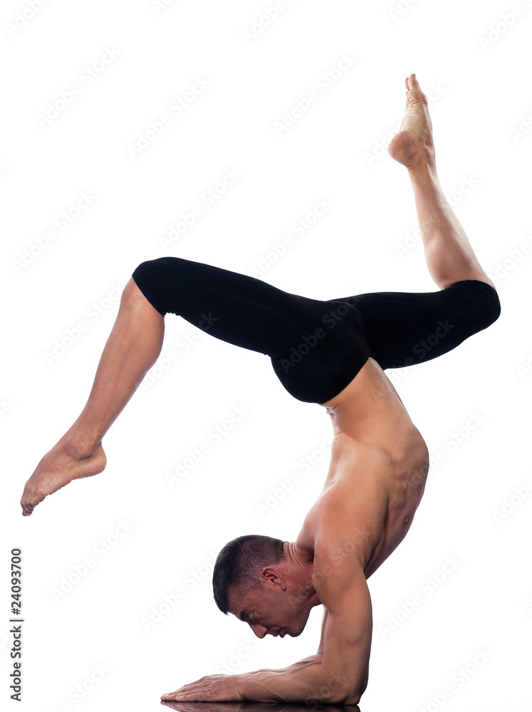 Man portrait gymnastic acrobatics balance Man portrait gymnastic acrobatics balance