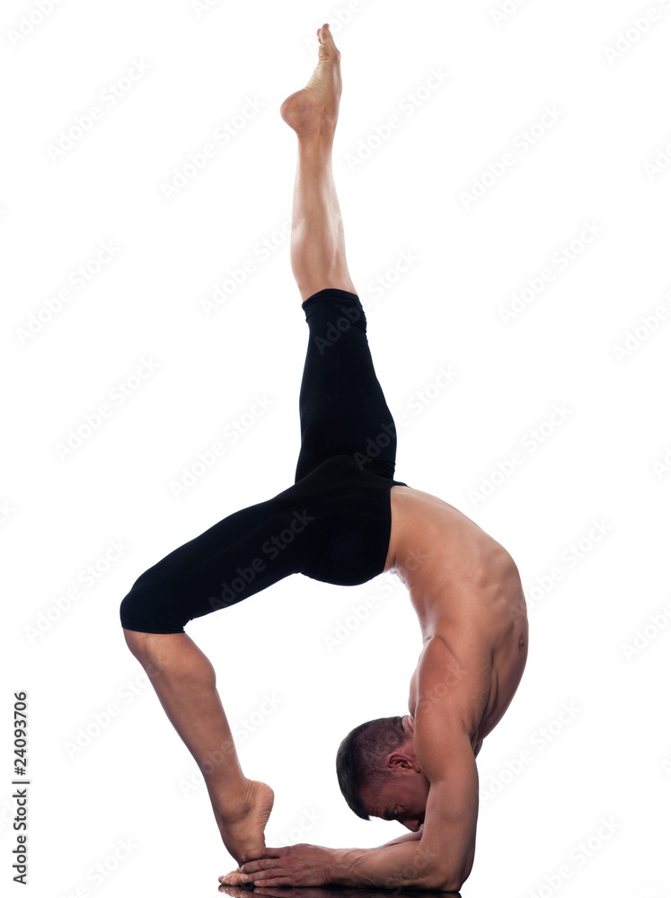 Man portrait gymnastic acrobatics balance Man portrait gymnastic acrobatics balance