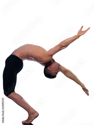 Man portrait gymnastic acrobatics balance © snaptitude