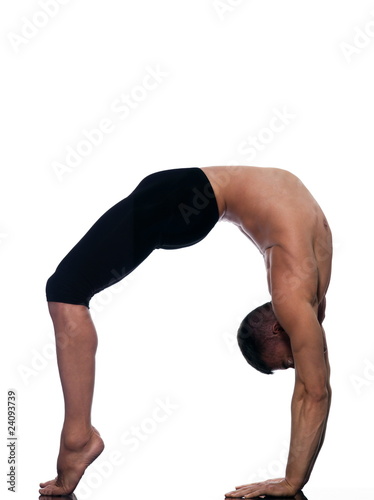 Man portrait gymnastic acrobatics balance