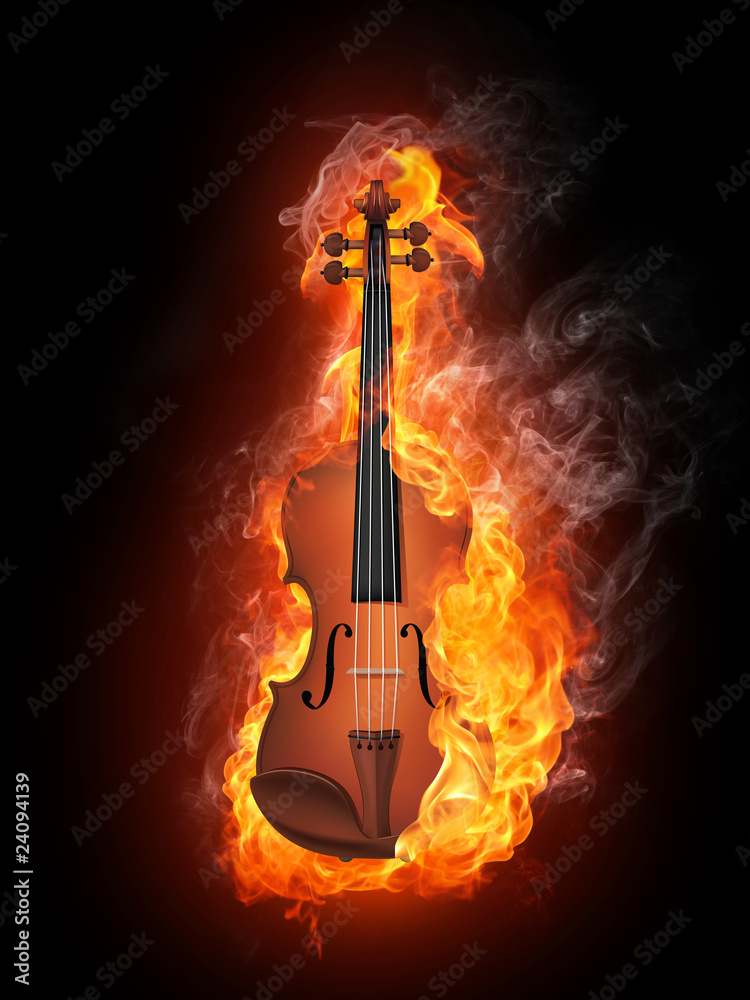 Violin in Fire