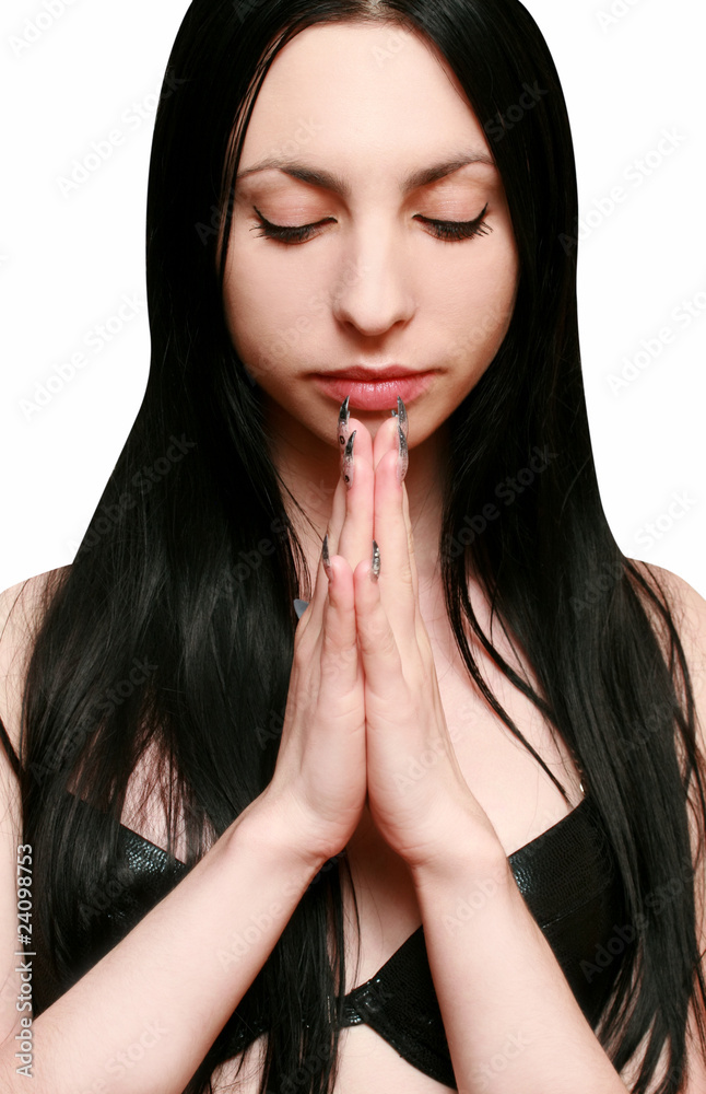 Naklejka premium woman praying