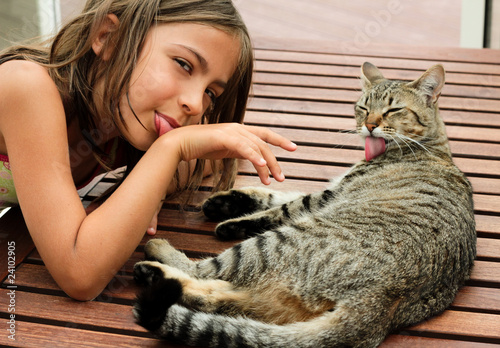 Εκτύπωση καμβά imiter la toilette du chat