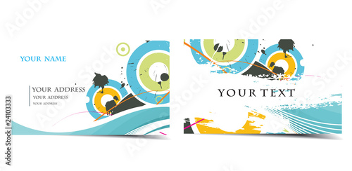 vector business card set