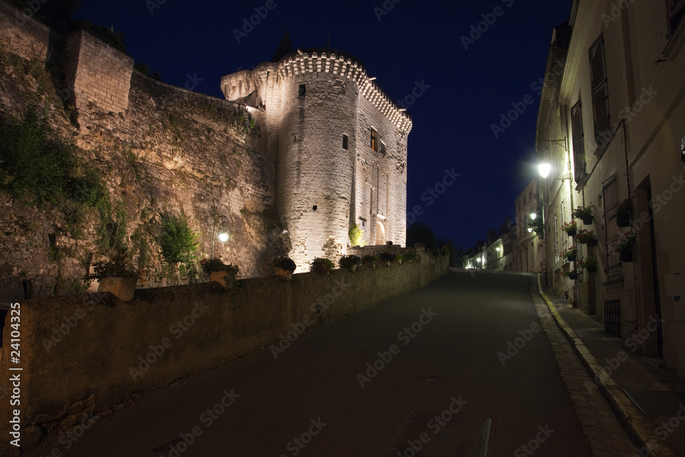 chateau medieval nuit loches