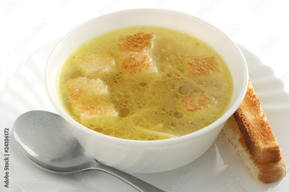 chicken broth with dried crust chicken broth with dried crust