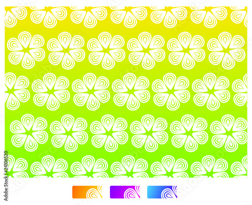 flower pattern with gradient