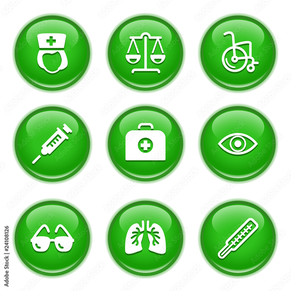 Green glossy buttons 13 Green glossy buttons 13