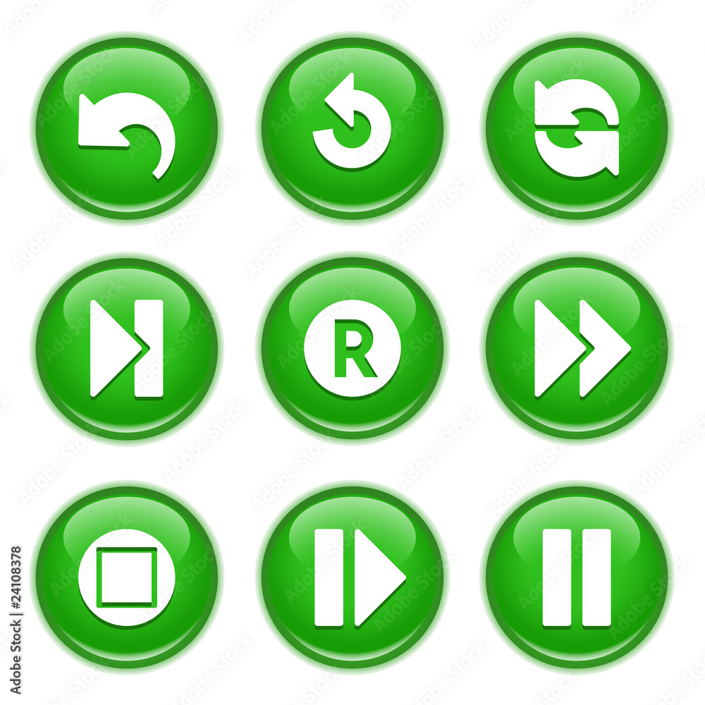 Green glossy buttons 29