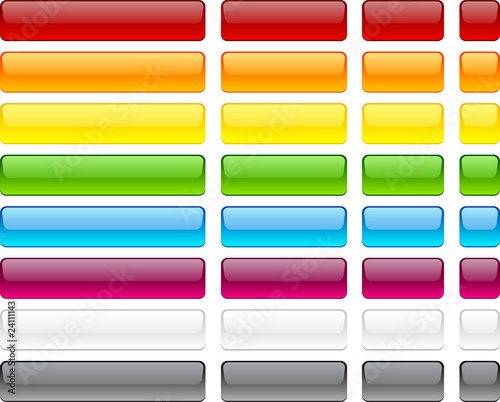 Web blank glossy buttons.
