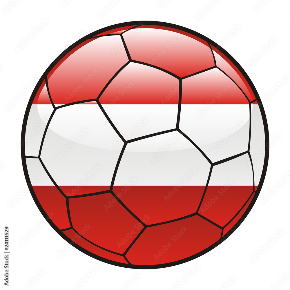 vector illustration of Austria flag on soccer ball vector illustration of Austria flag on soccer ball