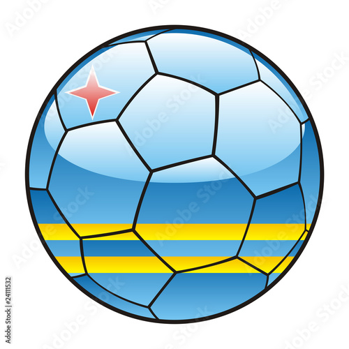 vector illustration of Aruba flag on soccer ball © Pilgrim Artworks