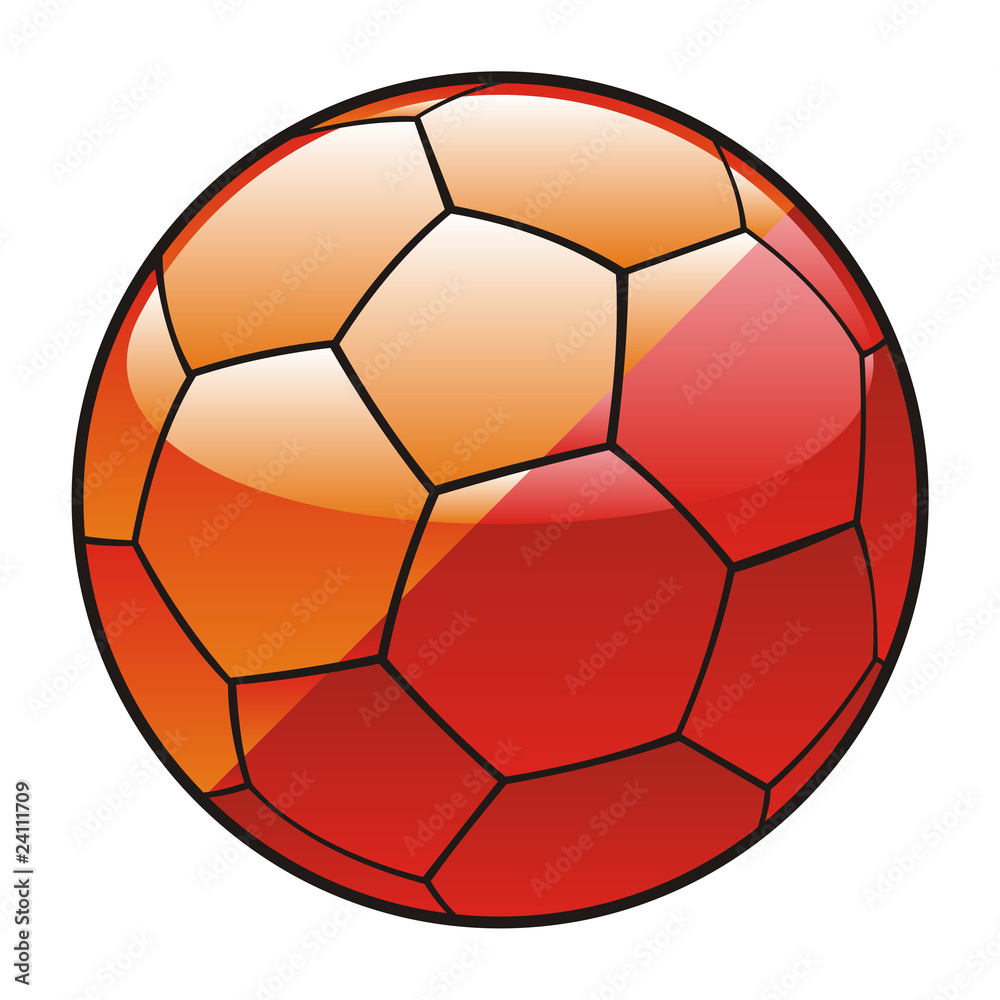 Fototapeta premium vector illustration of Buthan flag on soccer ball