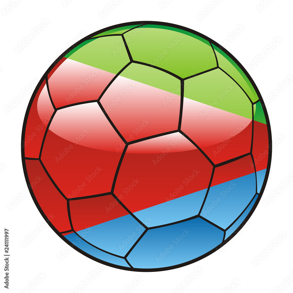 vector illustration of Eritrea flag on soccer ball vector illustration of Eritrea flag on soccer ball