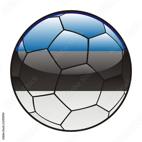 vector illustration of Estonia flag on soccer ball © Pilgrim Artworks