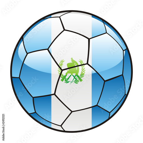 vector illustration of Guatemala flag on soccer ball