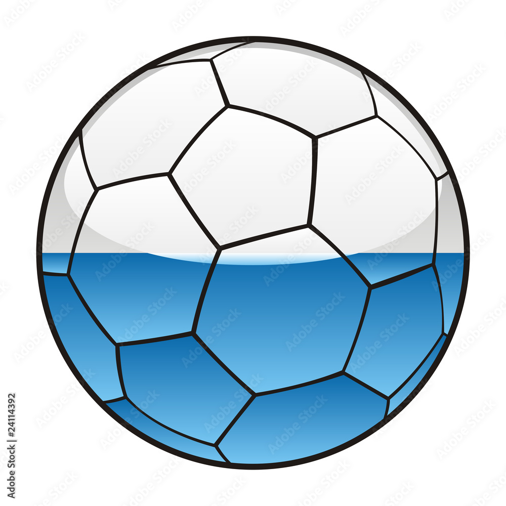 Fototapeta premium vector illustration of San Marino flag on soccer ball
