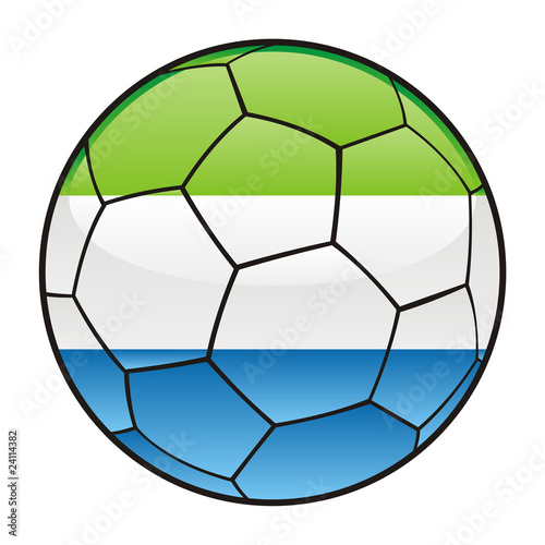 vector illustration of Sierra Leone flag on soccer ball