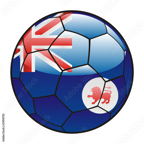 vector illustration of Tasmania flag on soccer ball