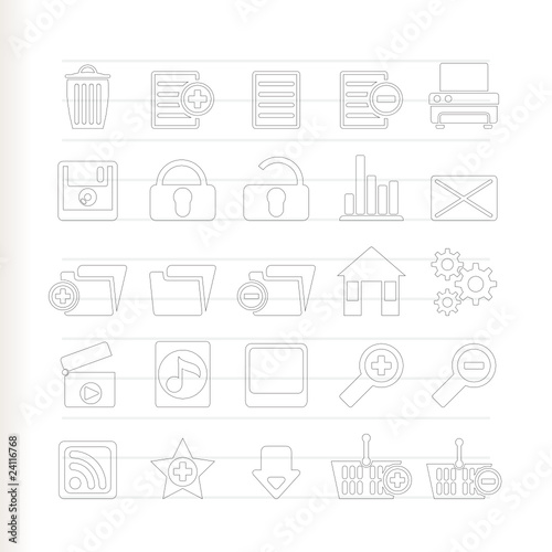 25 Detailed Internet Icons - Vector Icon Set
