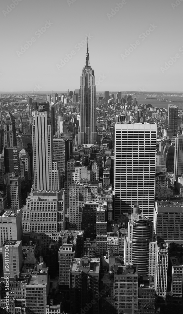 New York City Panorama black & white