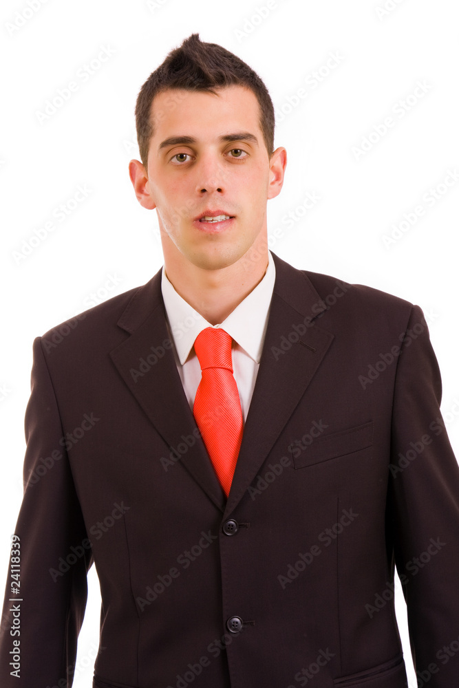 Young business man portrait, standing looking at the camera Young business man portrait, standing looking at the camera