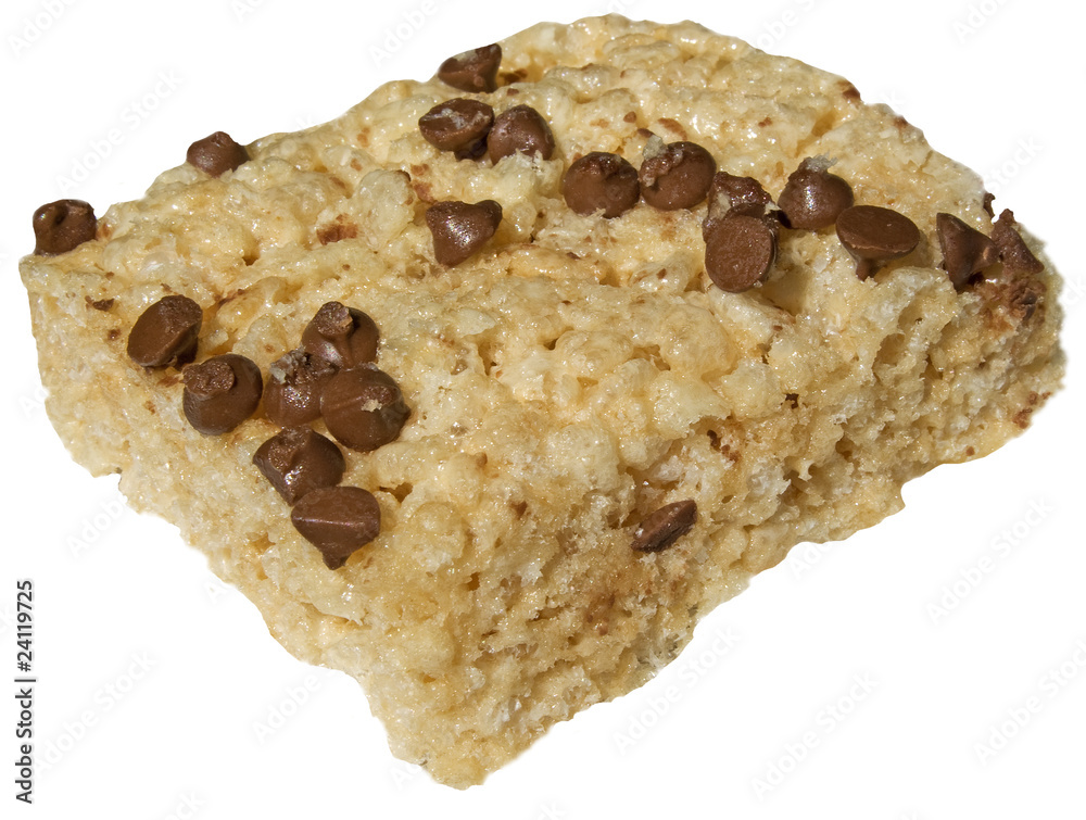 Marshmallow Treat With Chocolate Chips Marshmallow Treat With Chocolate Chips
