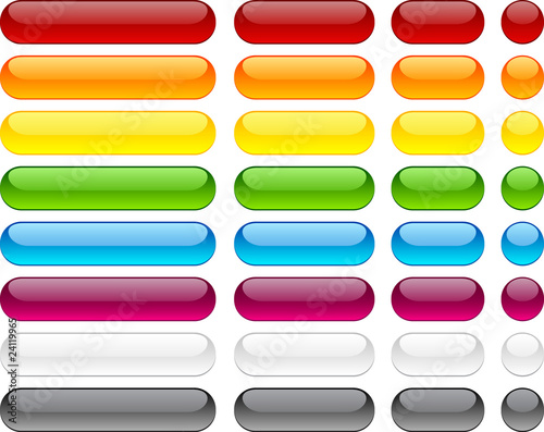 Web blank glossy buttons.