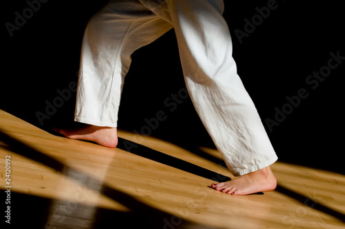 feet of a female karate student