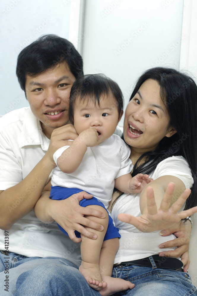 Lovely asian family