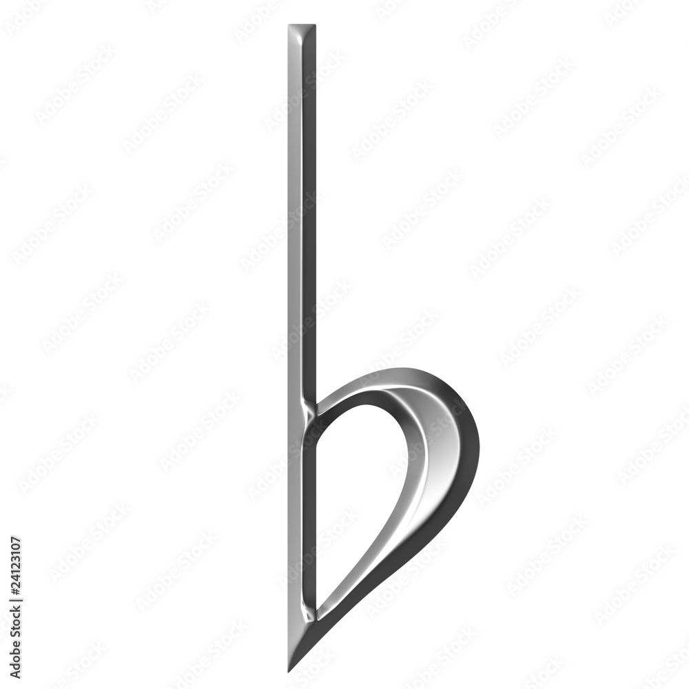 3D Silver Flat Symbol