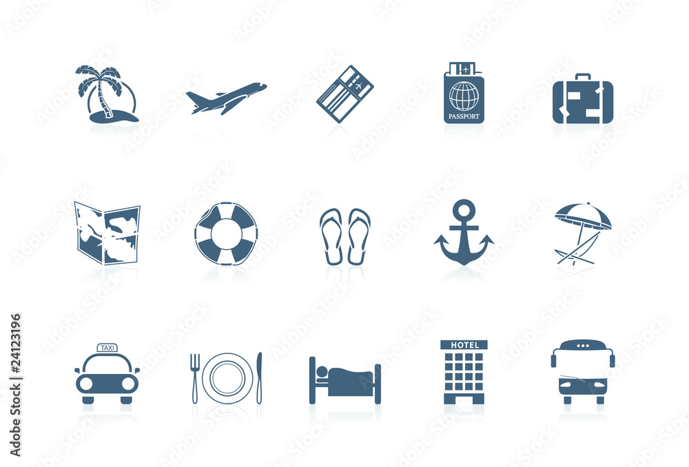 Naklejka premium Vacation icons | Piccolo series