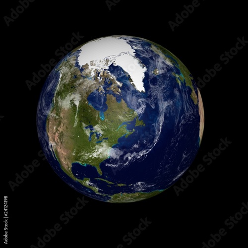 3D  Earth Planet isolated